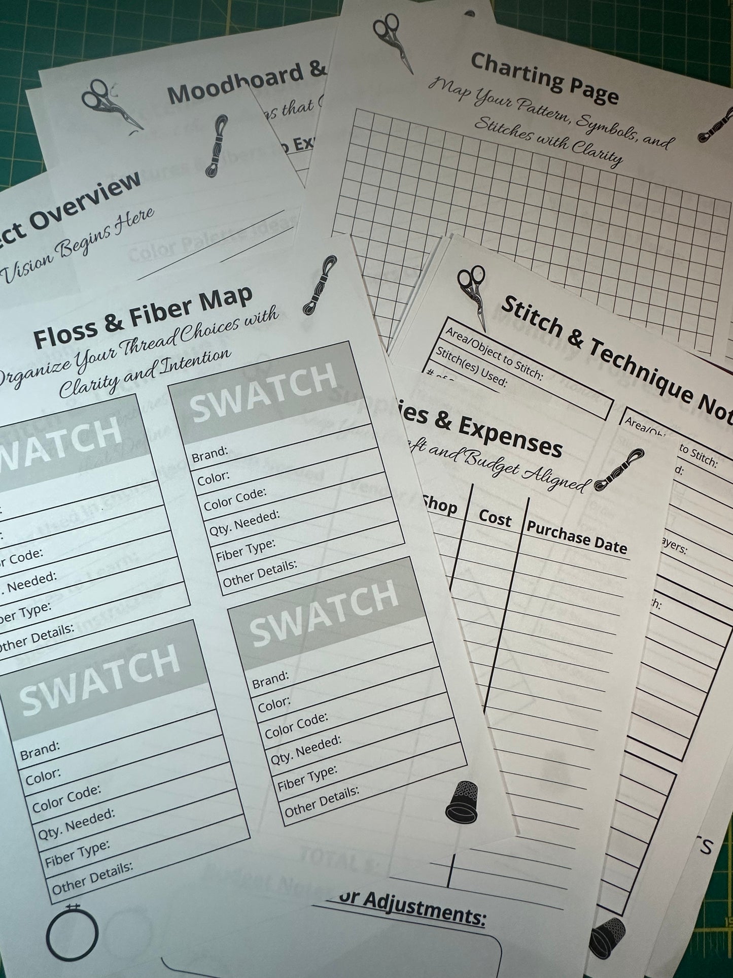 The Embroiderer's Log: A Planning Journal for Stitchers and Textile Storytellers - Instant PDF Download