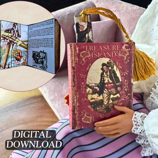 Printable Treasure Island Miniature Book - Instant PDF Download