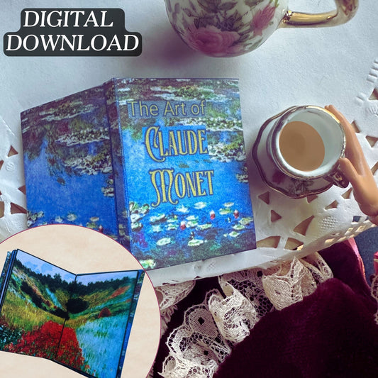 Printable Claude Monet Miniature Book of Art - Instant PDF Download