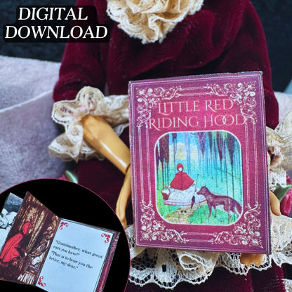 Printable Little Red Riding Hood Miniature Book - Instant PDF Download