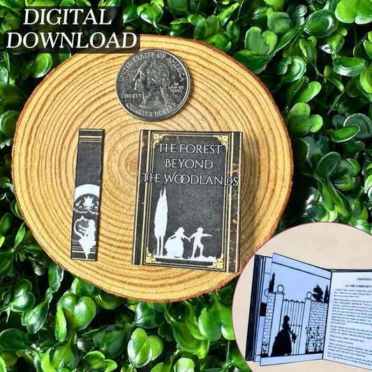 Printable The Forest Beyond the Woodlands Miniature Book - Instant PDF Download