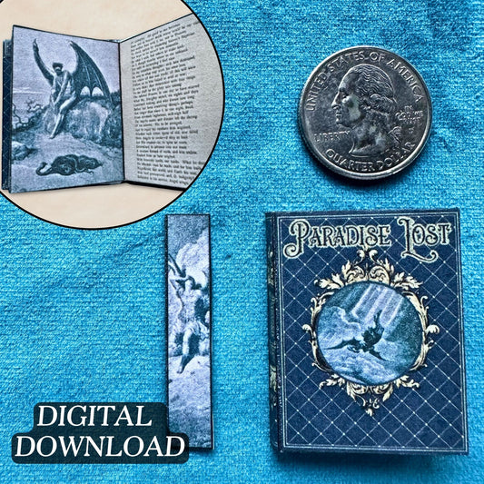 Printable Paradise Lost Miniature Book - Instant PDF Download