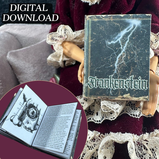 Printable Frankenstein Miniature Book - Instant PDF Download