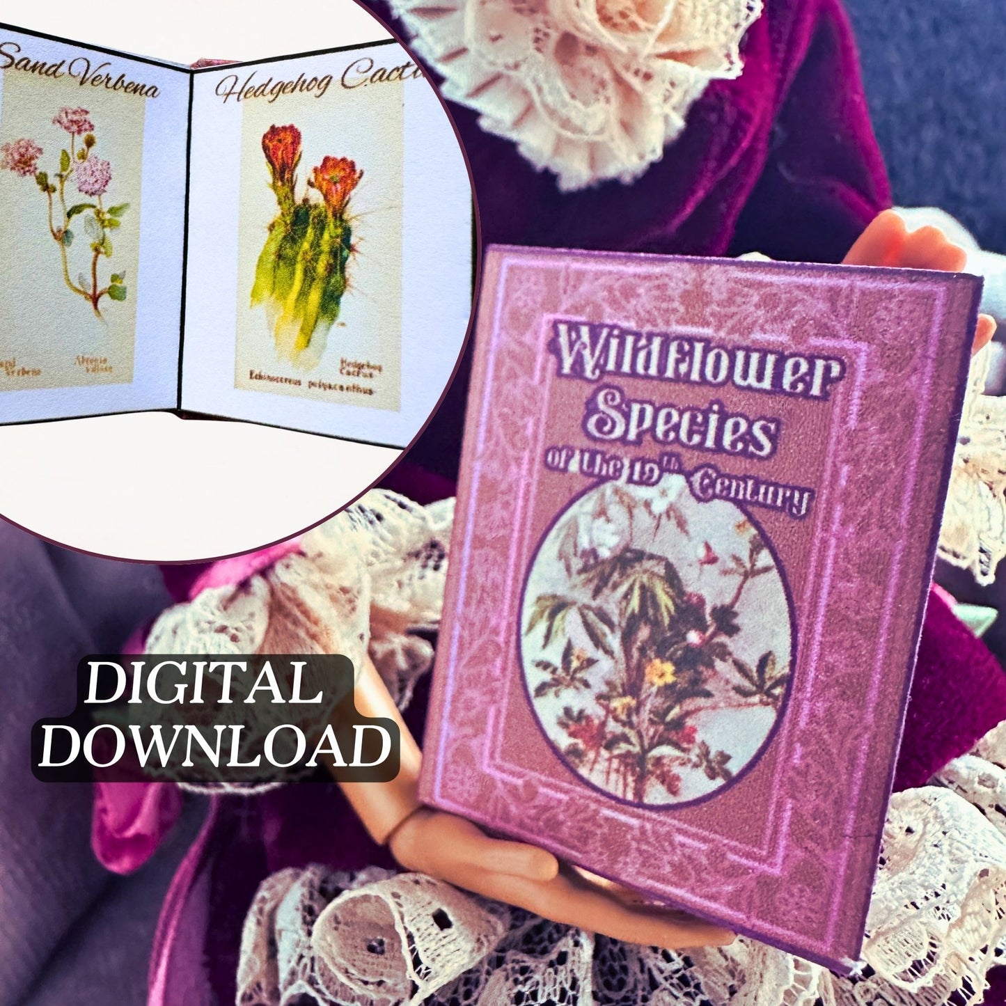 Wildflower Species of the 19th Century Miniature Reference Book