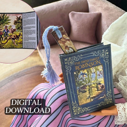 Printable The Swiss Family Robinson Miniature Book - Instant PDF Download