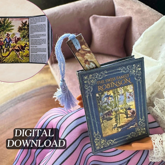 Printable The Swiss Family Robinson Miniature Book - Instant PDF Download