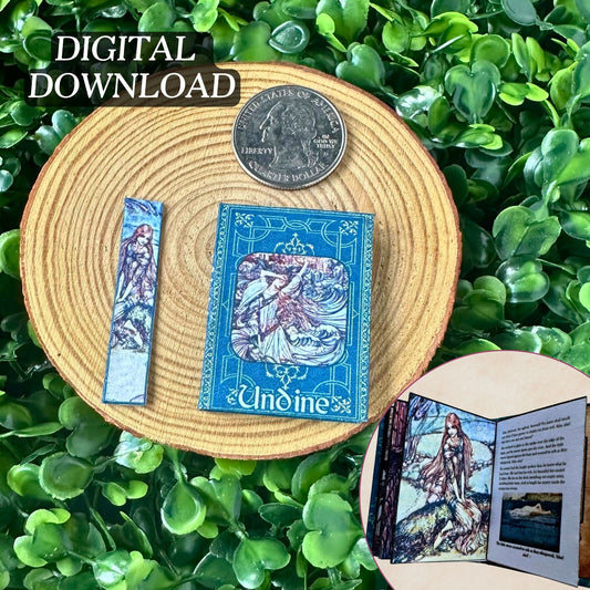 Printable Undine Miniature Book - Instant PDF Download