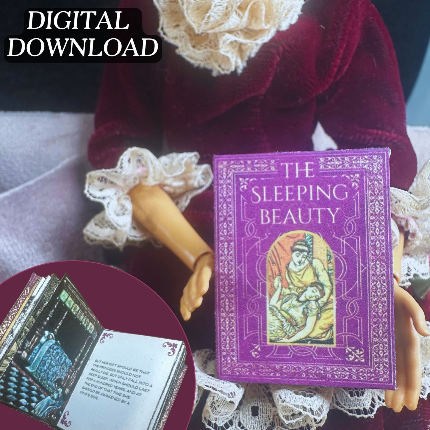 Printable The Sleeping Beauty Miniature Book - Instant PDF Download