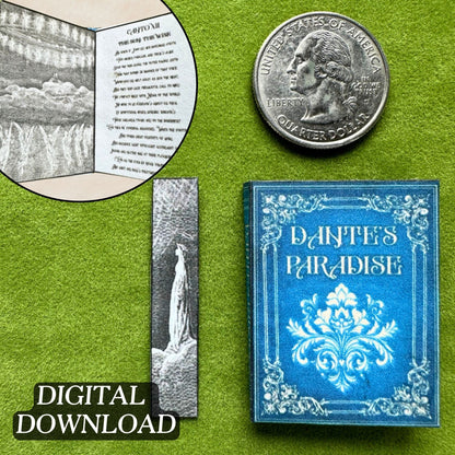 Printable Dante's Paradise Miniature Book - Instant PDF Download