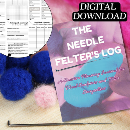 The Needle Felter's Log: A Creative Planning Journal for Wool Sculptors and Fiber Storytellers - Instant PDF Download