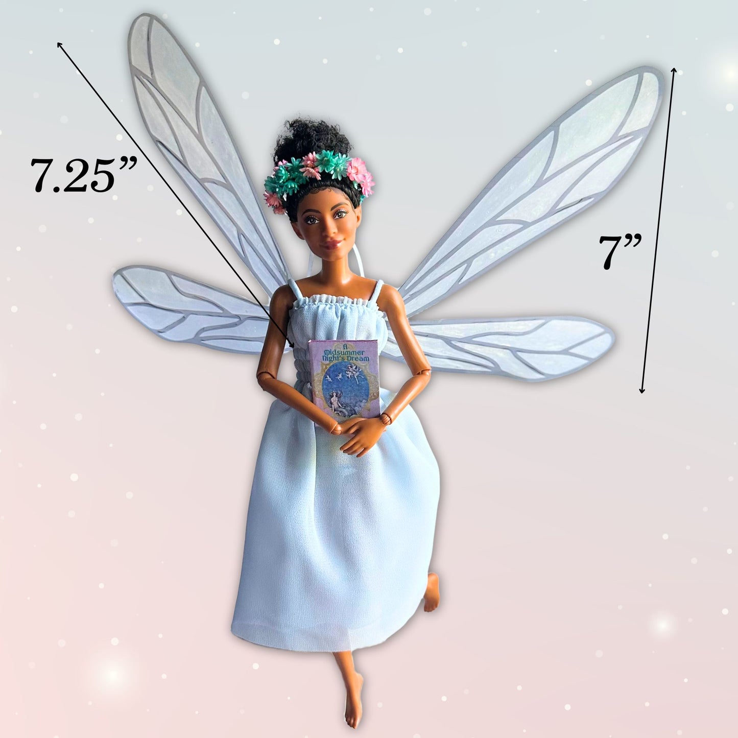 Printable 11.5" Fashion Doll Fairy Wings - Instant PDF Download