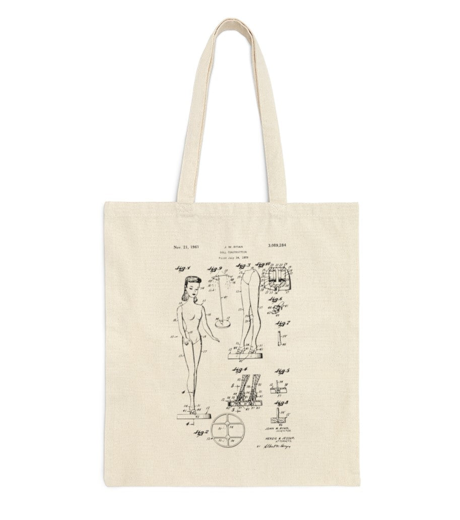Doll Construction Patent Tote Bag