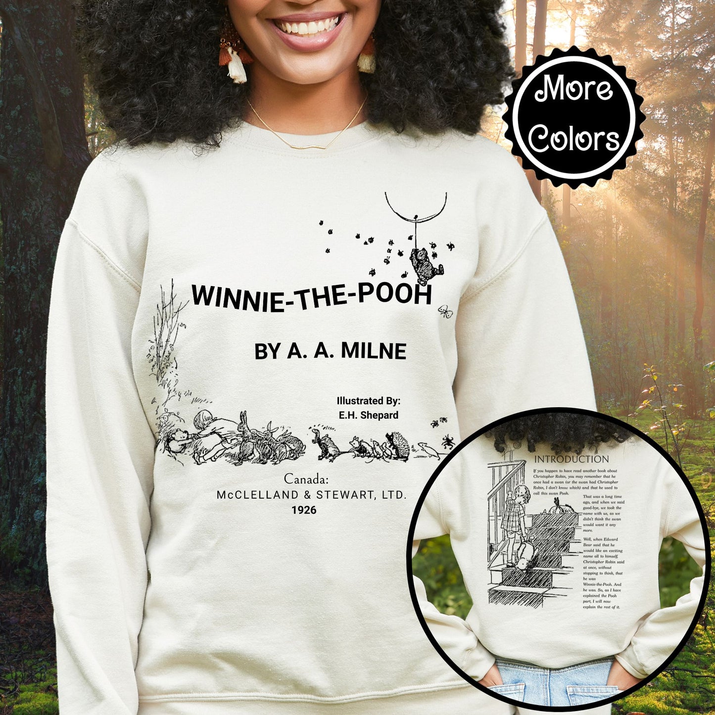 Classic Winnie the Pooh Book Cover Sweatshirt