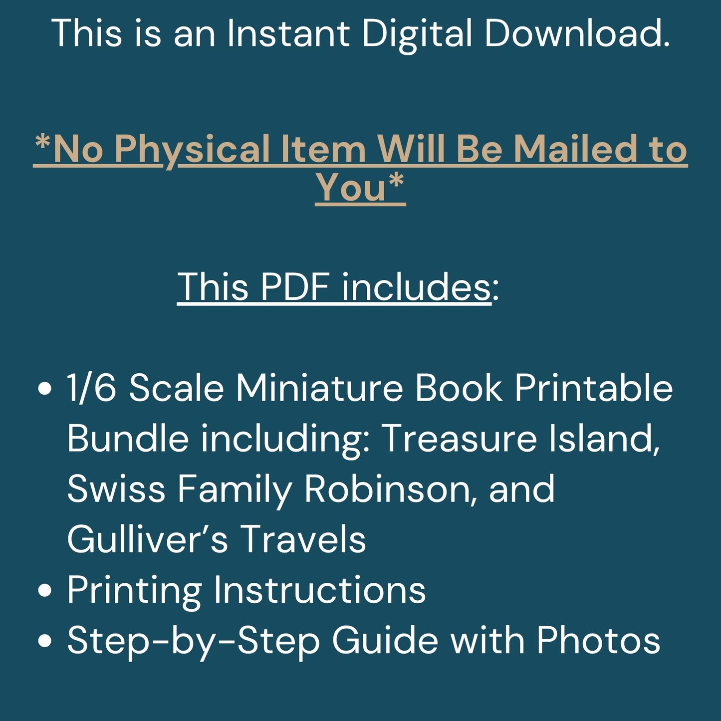 Printable Island Adventures Miniature Book Bundle of 3 - Instant PDF Download