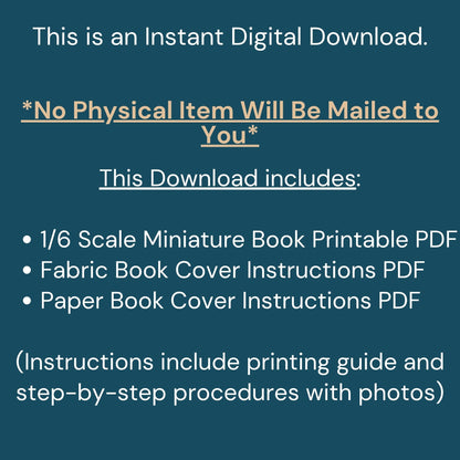 Printable Fairy Spellbook Miniature Book - Instant PDF Download