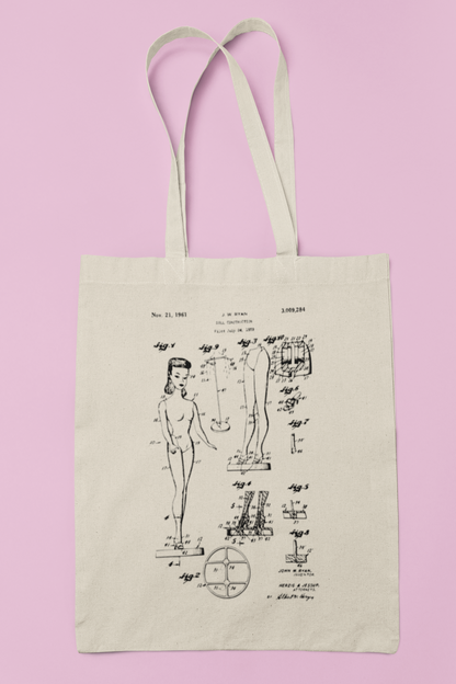 Doll Construction Patent Tote Bag