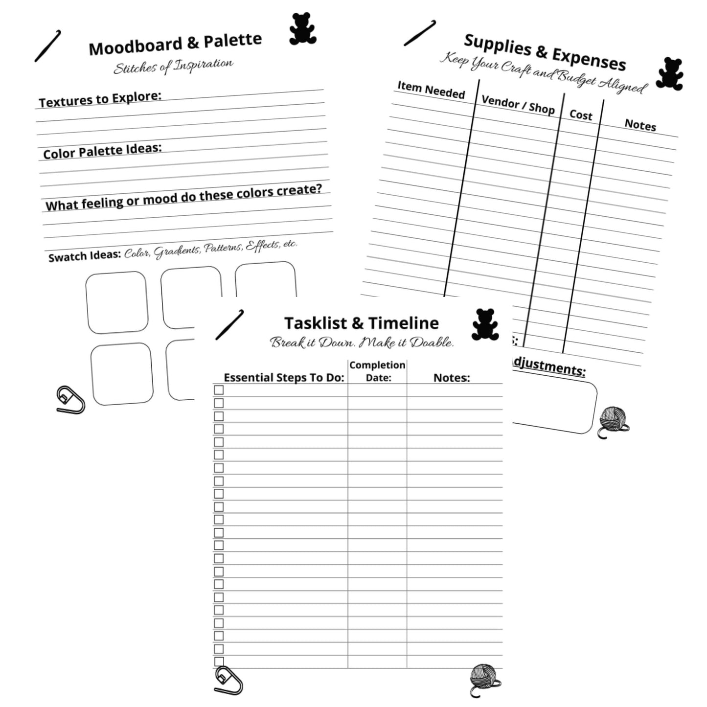 The Amigurumi Log - Instant PDF Download