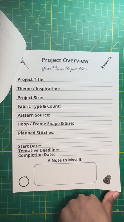 The Embroiderer's Log: A Planning Journal for Stitchers and Textile Storytellers - Instant PDF Download