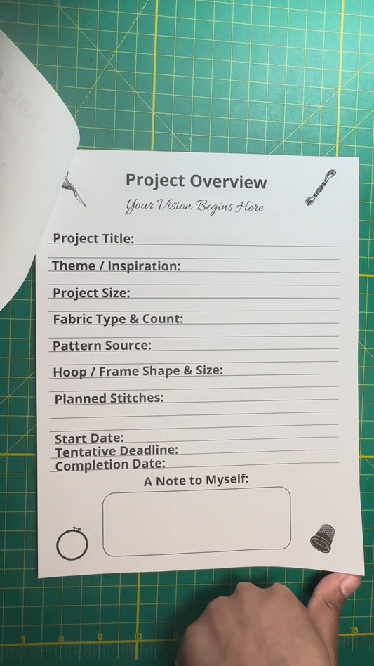 The Embroiderer's Log: A Planning Journal for Stitchers and Textile Storytellers - Instant PDF Download