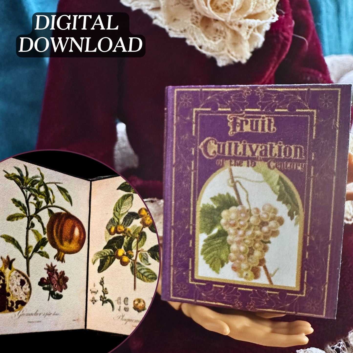 Fruit Cultivation of the 19th Century Miniature Reference Book