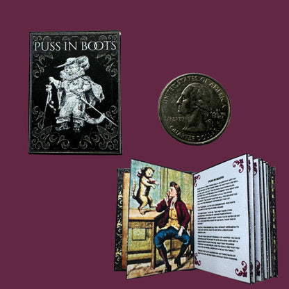 Printable Puss in Boots Miniature Book - Instant PDF Download