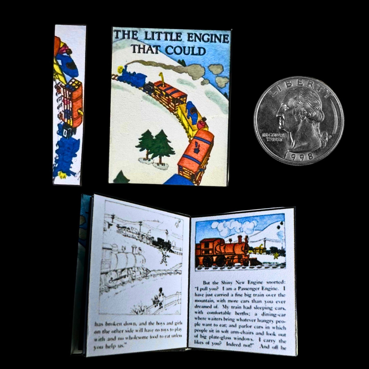 Printable The Little Engine That Could Miniature Book - Instant PDF Download