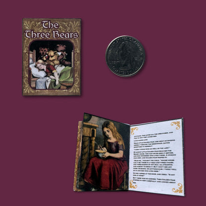 Printable Goldilocks and The Three Bears Miniature Book - Instant PDF Download