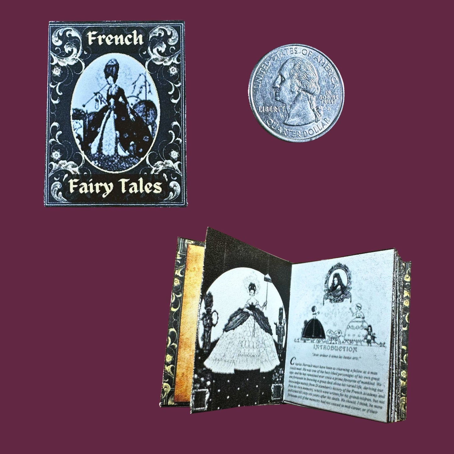 Printable French Fairy Tales Miniature Book - Instant PDF Download