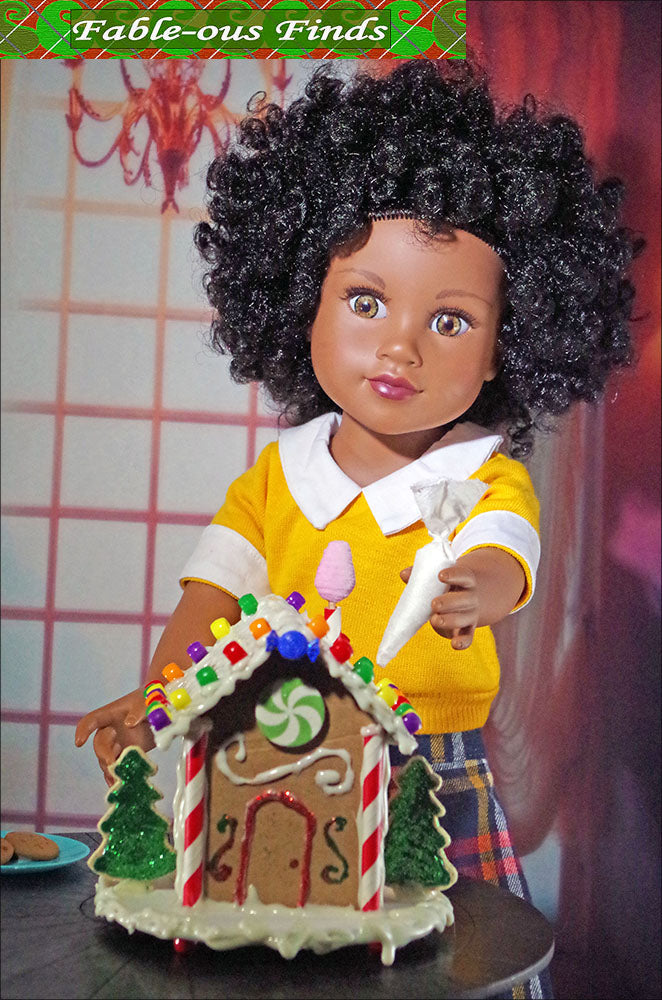 Gingerbread House for Dolls - 18" Doll Decorating Large Size