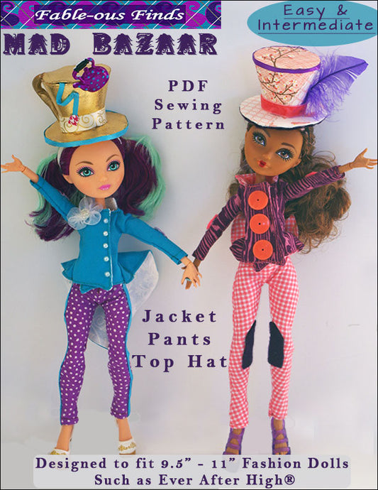 Ever After High Mad Bazaar Sewing Pattern Cover