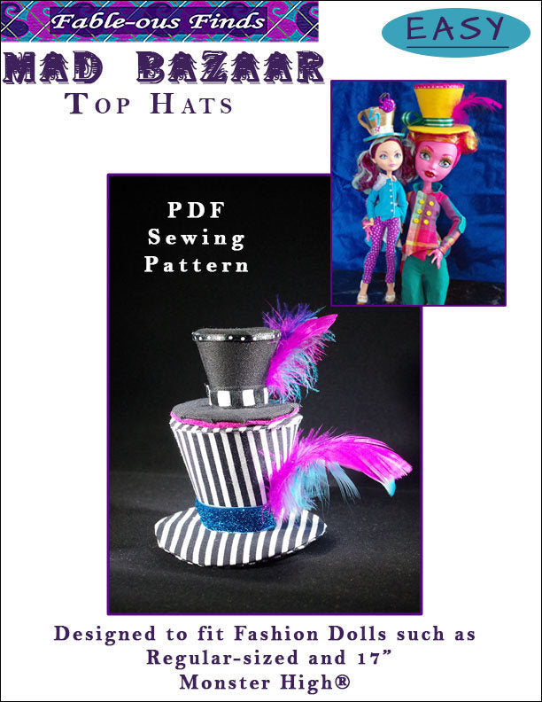 Mad Bazaar Top Hats Only PDF Sewing Pattern Cover