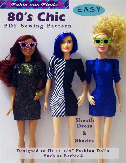 Barbie 80's Chic PDF Sewing Pattern Cover