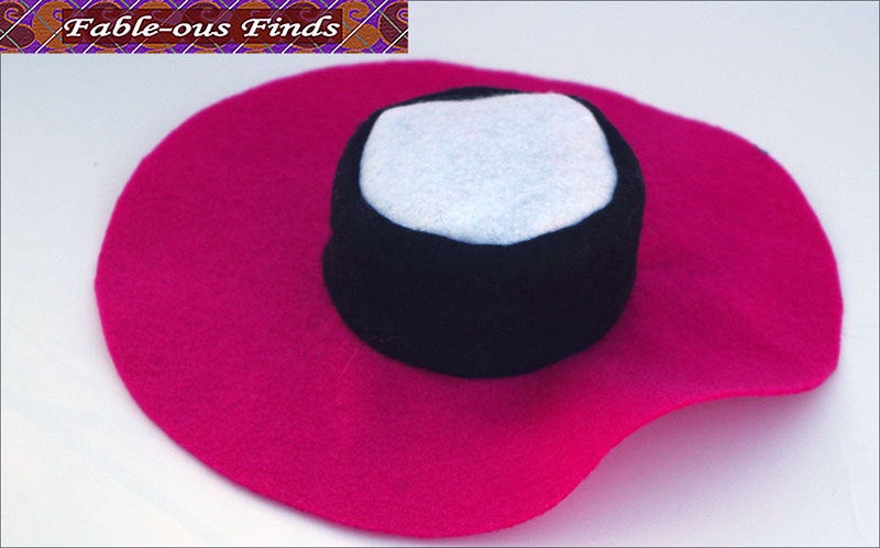 Bohemian Beauty Felt Floppy Hat Closeup